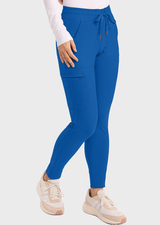 Cherokee Form Women's Mid Rise Tapered Leg Drawstring Petite Pant