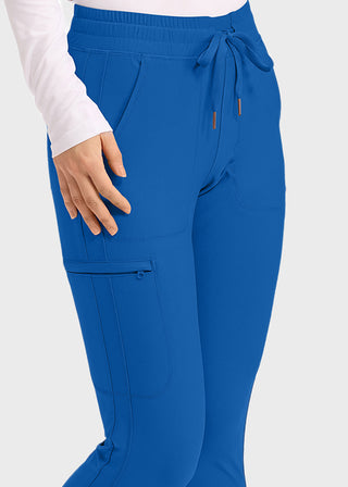 Cherokee Form Women's Mid Rise Tapered Leg Drawstring Pant