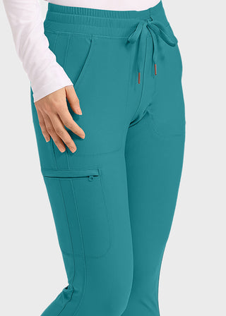 Cherokee Form Women's Mid Rise Tapered Leg Drawstring Tall Pant