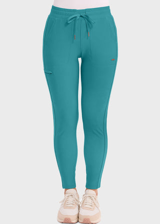 Cherokee Form Women's Mid Rise Tapered Leg Drawstring Petite Pant