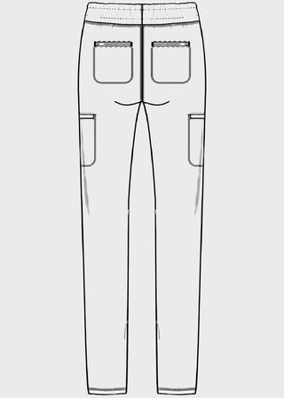 Cherokee Form Women's Mid Rise Tapered Leg Drawstring Petite Pant