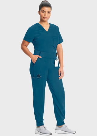 Cherokee Infinity Women's Knit Waistband Mid Rise Tapered Leg Jogger Petite Pant