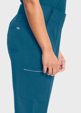 Cherokee Infinity Women's Knit Waistband Mid Rise Tapered Leg Jogger Petite Pant