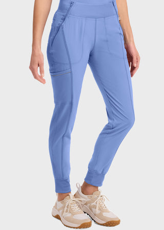 Cherokee Infinity Women's Knit Waistband Mid Rise Tapered Leg Jogger Petite Pant