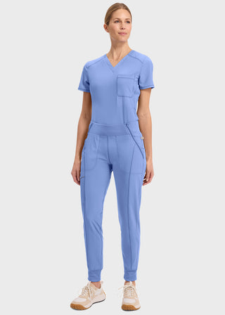 Cherokee Infinity Women's Knit Waistband Mid Rise Tapered Leg Jogger Petite Pant