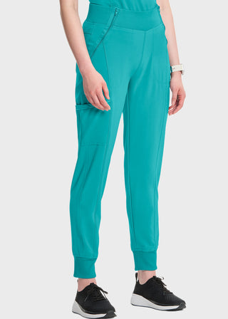 Cherokee Infinity Women's Knit Waistband Mid Rise Tapered Leg Jogger Petite Pant