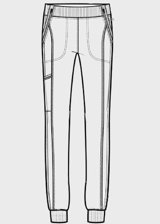 Cherokee Infinity Women's Knit Waistband Mid Rise Tapered Leg Jogger Petite Pant