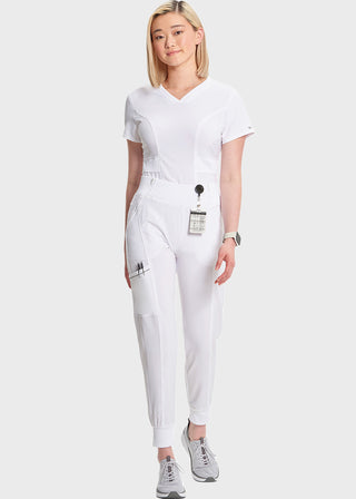 Cherokee Infinity Women's Knit Waistband Mid Rise Tapered Leg Jogger Petite Pant