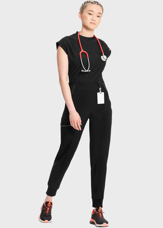 Cherokee Infinity Women's Knit Waistband Mid Rise Tapered Leg Jogger Tall Pant