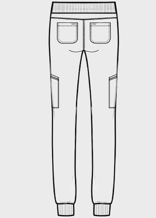 Cherokee Infinity Women's Knit Waistband Mid Rise Tapered Leg Jogger Tall Pant