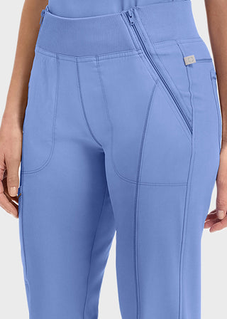 Cherokee Infinity Women's Knit Waistband Mid Rise Tapered Leg Jogger Pant