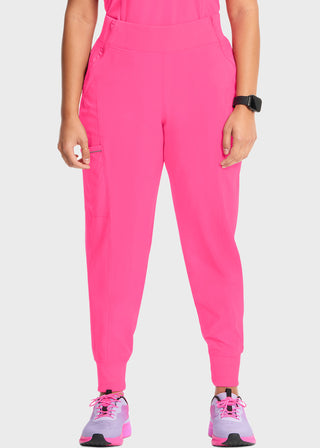 Cherokee Infinity Women's Knit Waistband Mid Rise Tapered Leg Jogger Petite Pant