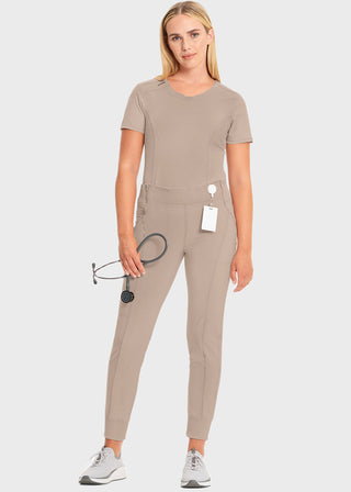 Cherokee Infinity Women's Knit Waistband Mid Rise Tapered Leg Jogger Pant