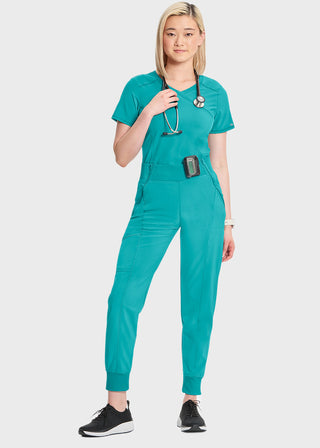 Cherokee Infinity Women's Knit Waistband Mid Rise Tapered Leg Jogger Pant