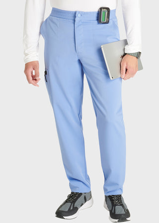 Cherokee Atmos Men's Mid Rise Zip Fly Cargo Scrub Short Pant