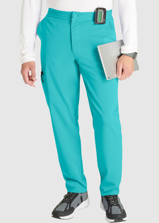 Cherokee Atmos Men's Mid Rise Zip Fly Cargo Scrub Pant