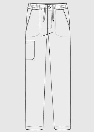 Cherokee Atmos Men's Mid Rise Zip Fly Cargo Scrub Pant