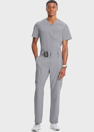 Cherokee Infinity Men's Antimicrobial Fly Front Cargo Petite Pant