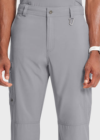 Cherokee Infinity Men's Antimicrobial Fly Front Cargo Petite Pant