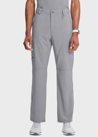 Cherokee Infinity Men's Antimicrobial Fly Front Cargo Petite Pant