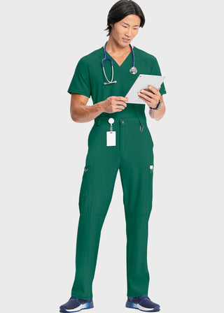 Cherokee Infinity Men's Antimicrobial Fly Front Cargo Petite Pant