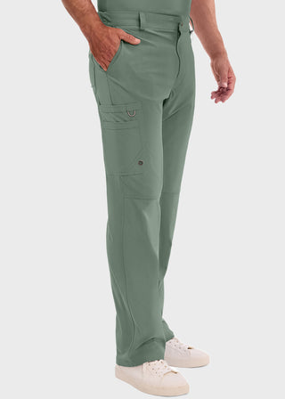 Cherokee Infinity Men's Antimicrobial Fly Front Cargo Petite Pant