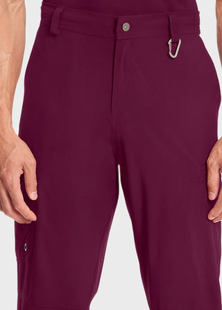 Cherokee Infinity Men's Antimicrobial Fly Front Cargo Petite Pant