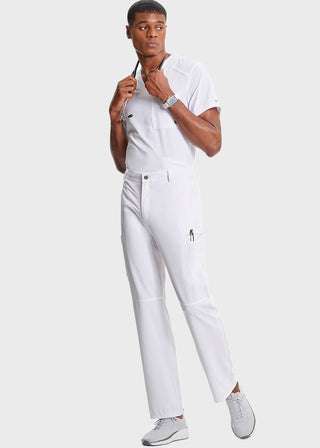 Cherokee Infinity Men's Antimicrobial Fly Front Cargo Petite Pant