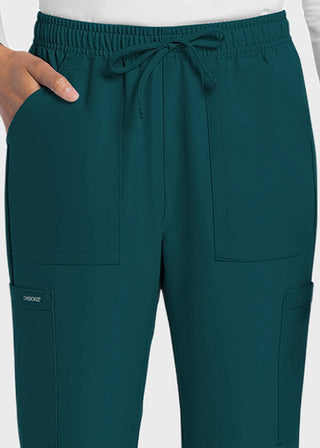 Cherokee WW Originals Ultra Women's Mid Rise Drawstring Trouser Cargo Tall Pant