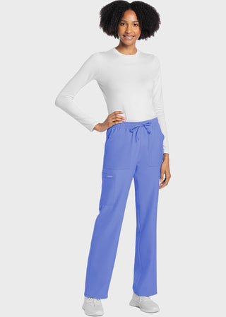 Cherokee WW Originals Ultra Women's Mid Rise Drawstring Trouser Cargo Petite Pant