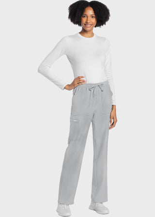 Cherokee WW Originals Ultra Women's Mid Rise Drawstring Trouser Cargo Petite Pant