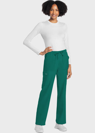 Cherokee WW Originals Ultra Women's Mid Rise Drawstring Trouser Cargo Petite Pant