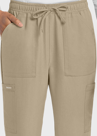 Cherokee WW Originals Ultra Women's Mid Rise Drawstring Trouser Cargo Tall Pant