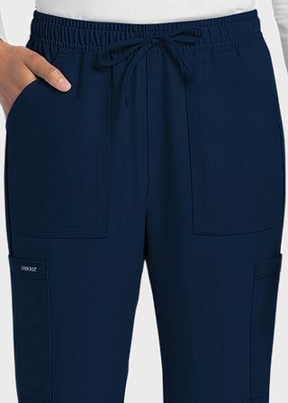 Cherokee WW Originals Ultra Women's Mid Rise Drawstring Trouser Cargo Petite Pant