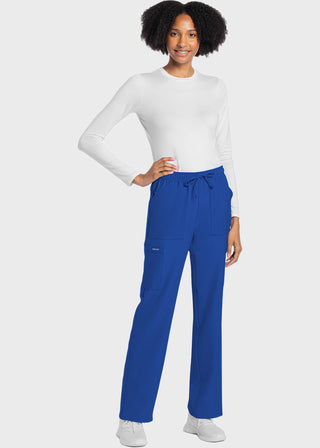 Cherokee WW Originals Ultra Women's Mid Rise Drawstring Trouser Cargo Petite Pant