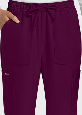 Cherokee WW Originals Ultra Women's Mid Rise Drawstring Trouser Cargo Tall Pant