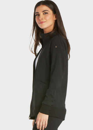 Cherokee iflex Women's Stretchy Knit Zip Front Warm-Up Jacket