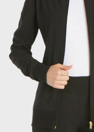 Cherokee iflex Women's Stretchy Knit Zip Front Warm-Up Jacket