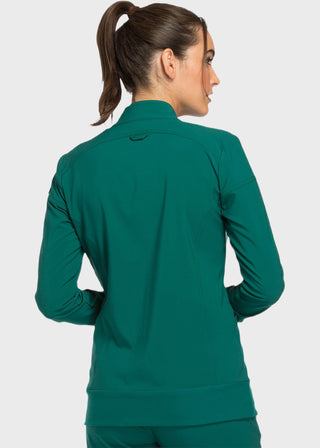 Cherokee iflex Women's Stretchy Knit Zip Front Warm-Up Jacket