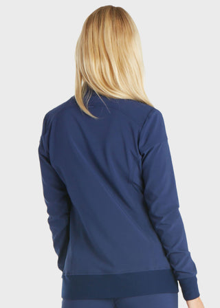 Cherokee iflex Women's Stretchy Knit Zip Front Warm-Up Jacket