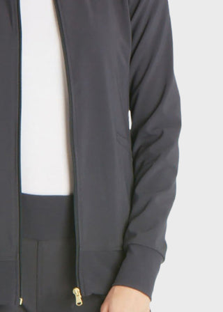 Cherokee iflex Women's Stretchy Knit Zip Front Warm-Up Jacket