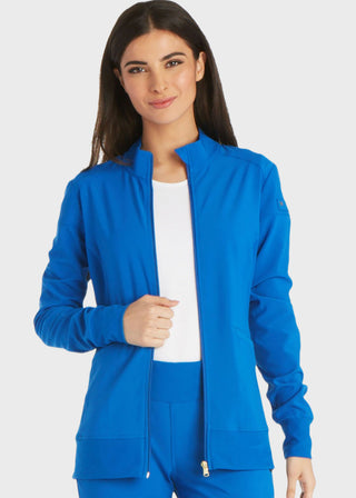 Cherokee iflex Women's Stretchy Knit Zip Front Warm-Up Jacket