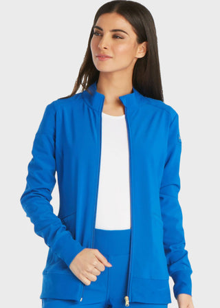 Cherokee iflex Women's Stretchy Knit Zip Front Warm-Up Jacket