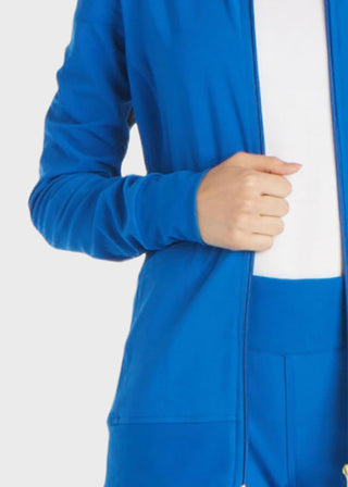 Cherokee iflex Women's Stretchy Knit Zip Front Warm-Up Jacket