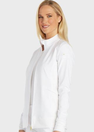 Cherokee iflex Women's Stretchy Knit Zip Front Warm-Up Jacket