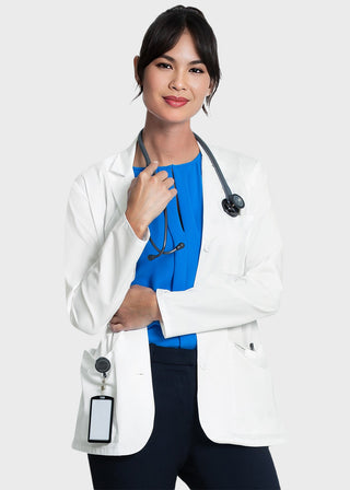 Cherokee Project Lab Women's Modern Classic fit Consultation Length Lab coat