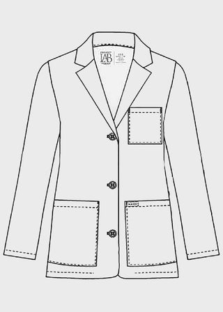 Cherokee Project Lab Women's Modern Classic fit Consultation Length Lab coat