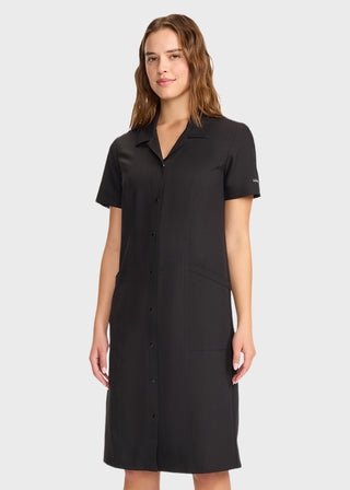 Cherokee Women's Button Front Dress in White