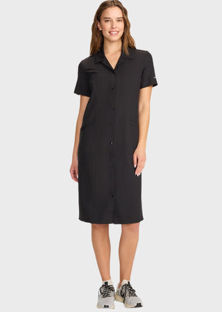 Cherokee Women's Button Front Dress in White