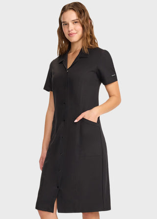 Cherokee Women's Button Front Dress in White